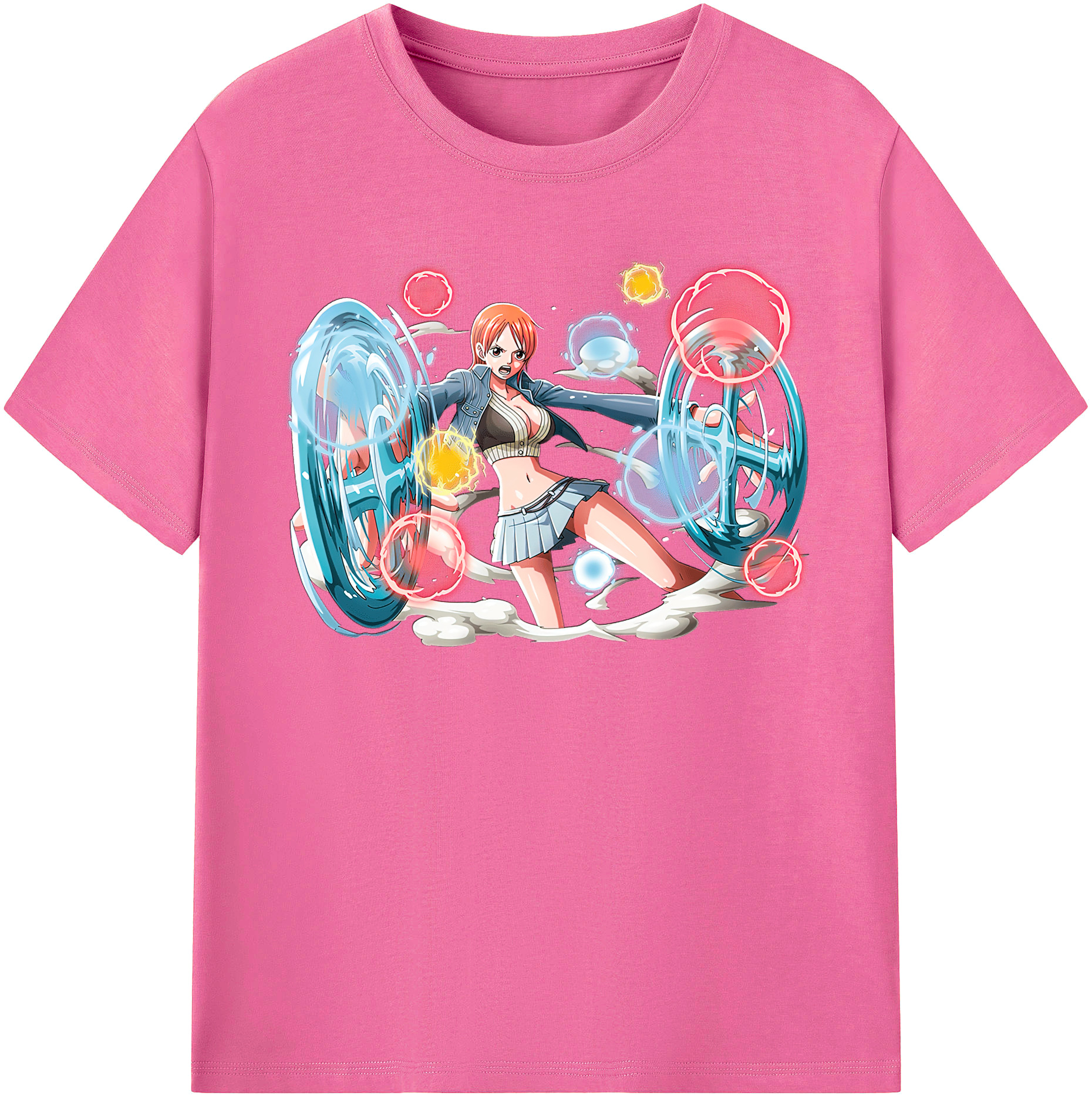 （画像用） ワンピース ナミ ONE PIECE Nami レディースカジュアルプリントTシャツ（綿100％）